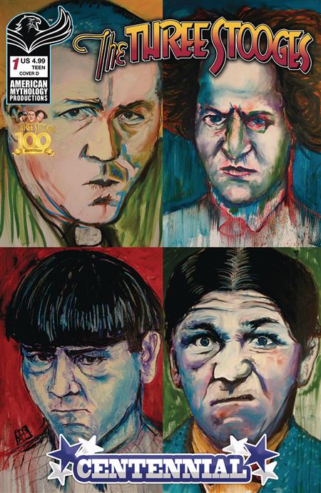 THREE STOOGES CENTENNIAL #1 CVR D PAGANA PAINTING