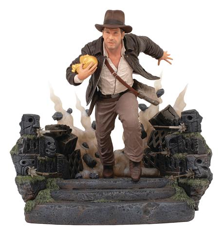 INDIANA JONES GALLERY DIORAMA ESCAPE W/IDOL PVC STATUE 