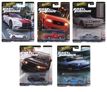 HOT WHEELS 1/64 PREMIUM FAST & FURIOUS DIE-CAST WAVE H ASST (Net)