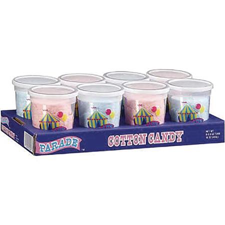 PARADE COTTON CANDY TUBS 2OZ 8CT DISPLAY (Net) 