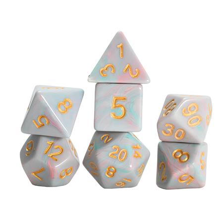 RPG DICE SET 7 UNICORN TEAL 