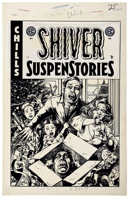 EC SHIVER SUSPENSTORIES #1 (ONE SHOT) CVR D INC 1:20 DARICK ROBERTSON B&W ARTIST EDITION VAR (MR)