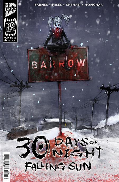 30 DAYS OF NIGHT FALLING SUN #2 VARIANT B (DAMIEN WORM) (MR)