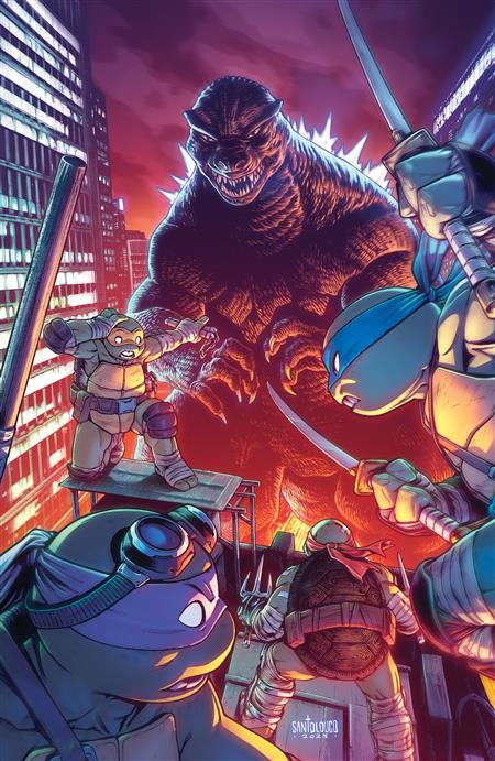 TEENAGE MUTANT NINJA TURTLES X GODZILLA #2 VARIANT RI (1:25) (SANTOLOUCO FULL ART)