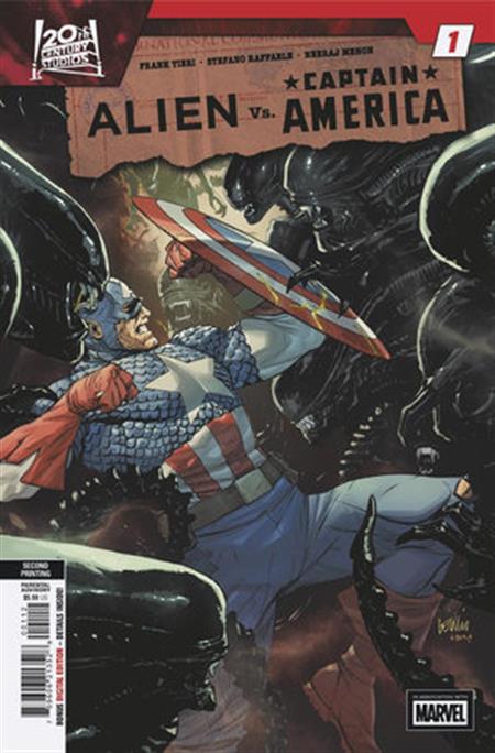 ALIEN VS CAPTAIN AMERICA #1 LEINIL FRANCIS YU 2ND PRINTING VARIANT
