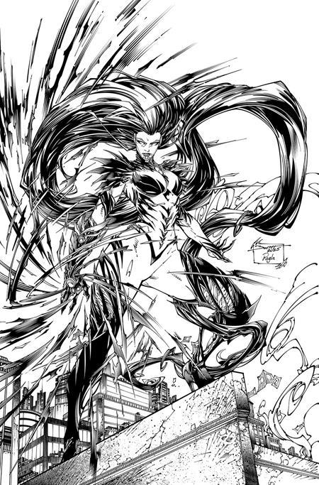 WITCHBLADE #17 CVR C INC 1:25 BRETT BOOTH & SAL REGLA B&W VAR