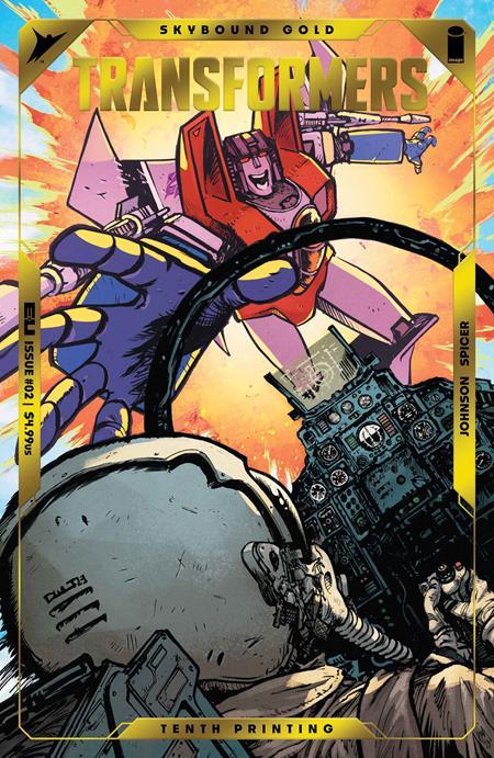 TRANSFORMERS #2 10TH PTG CVR A DANIEL WARREN JOHNSON & MIKE SPICER EMBOSS & GOLD FOIL