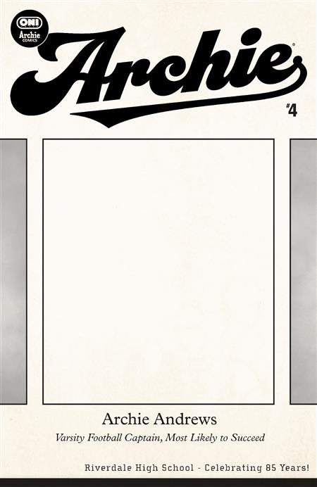 ARCHIE #4 COVER F RIVERDALE YEARBOOK BLANK SKETCH VAR