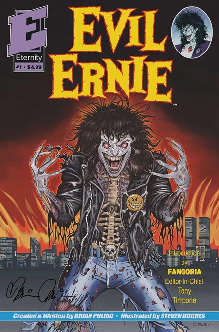 EVIL ERNIE #1 35TH ANNIVERSARY FACSIMILE EDITION CVR D ERIC MACHE SIGNED EDITION SIGNED BY BRIAN PULIDO VAR