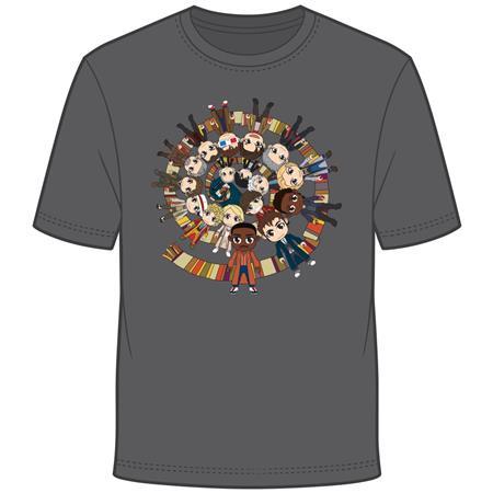 DOCTOR WHO KAWAII TITANS DOCTORS SCARF VORTEX BY KELLY YATES T-SHIRT M