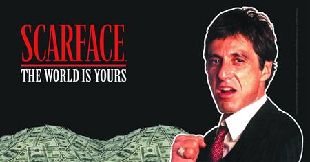 SCARFACE THE WORLD IS YOURS BLACK GLASS POSTER (C: 1-1-2)
