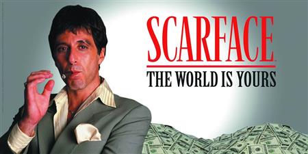 SCARFACE THE WORLD IS YOURS GRAY GLASS POSTER (C: 1-1-2)