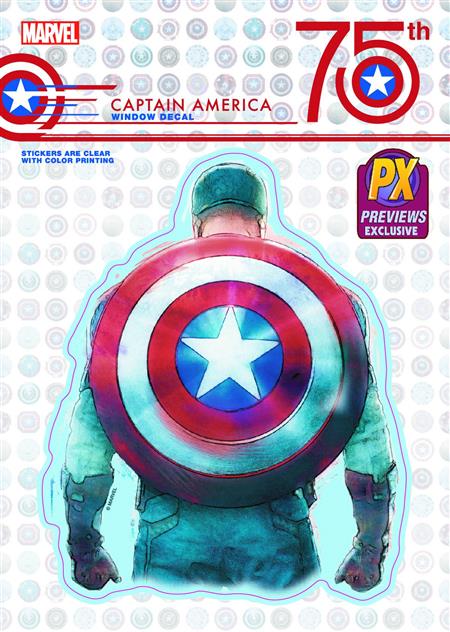 CAPTAIN AMERICA 75TH ANNIVERSARY DECAL PX DECAL (C: 1-1-1)