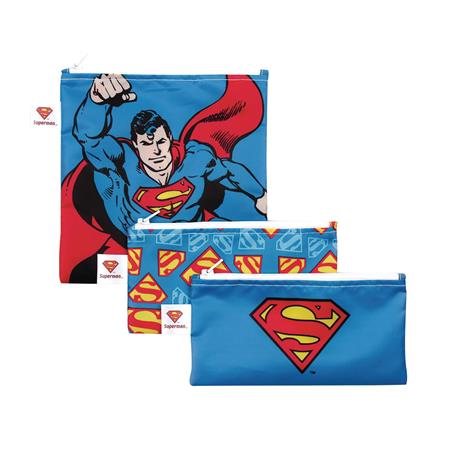 DC COMICS SUPERMAN 3PK REUSABLE SNACK BAG SET (C: 1-0-2)