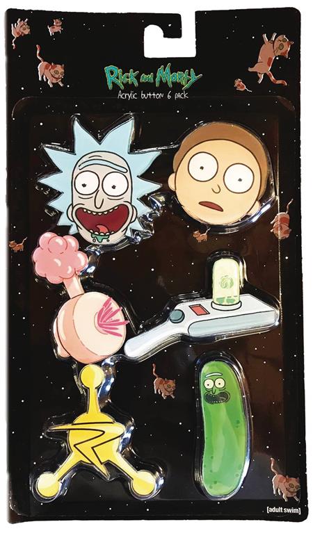 RICK AND MORTY 6 PC ACRYLIC BUTTON SET (C: 1-1-2)