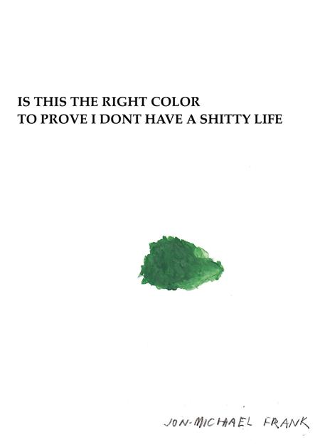 IS THIS RIGHT COLOR TO PROVE DONT HAVE SHITTY LIFE GN (MR) (