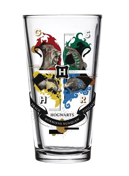 TOON TUMBLERS HARRY POTTER HOGWARTS CREST PINT GLASS (C: 1-1