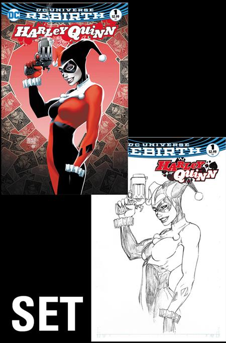 HARLEY QUINN #1 ASPEN B&W VAR SET