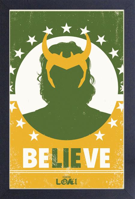 MARVEL LOKI BELIEVE 11X17 FRAMED PRINT (C: 1-1-2)