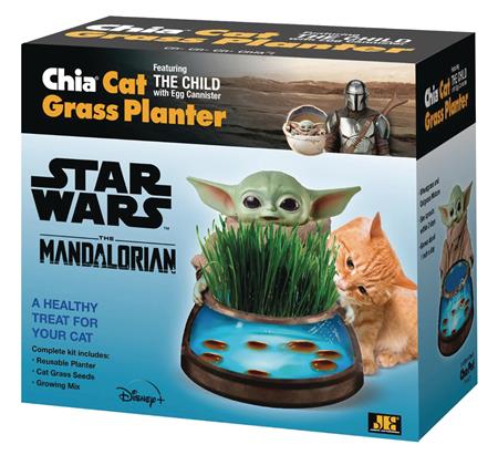 CHIA CAT GRASS PLANTER STAR WARS THE CHILD W/EGG CANISTER (C