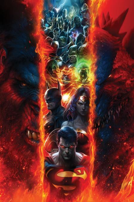 JUSTICE LEAGUE VS GODZILLA VS KONG #2 (OF 7) CVR D INC 1:25 FRANCESCO MATTINA CARD STOCK VAR