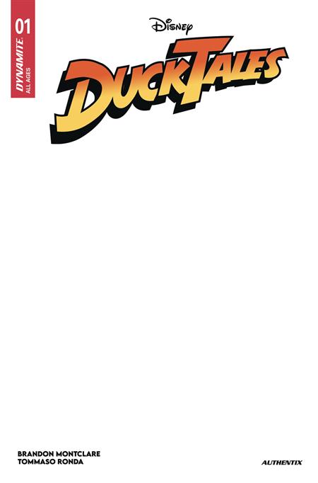 DUCKTALES #1 CVR H BLANK AUTHENTIX 