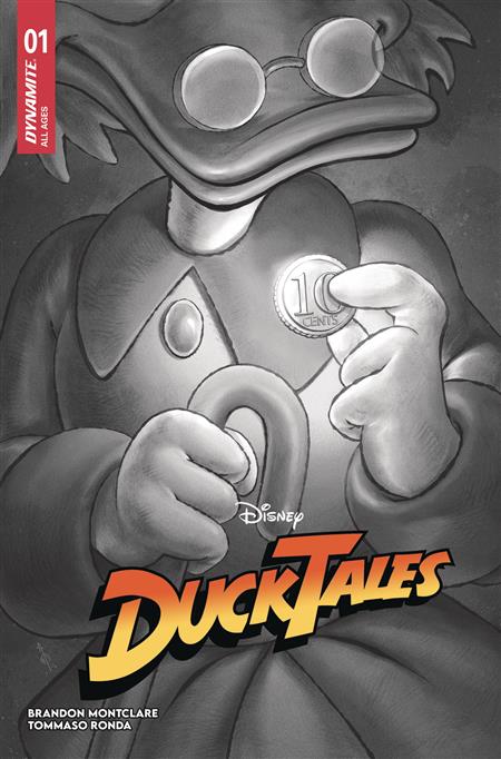 DUCKTALES #1 CVR P 25 COPY INCV QUAH B&W 