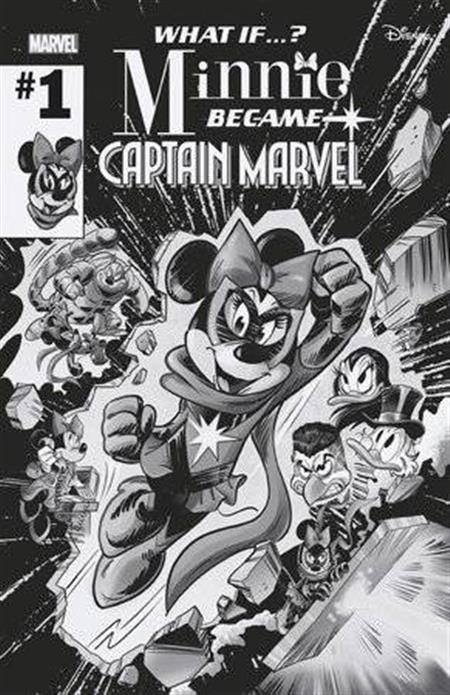 WHAT IF MINNIE BECAME CAPTAIN MARVEL #1 100 COPY INCV BW