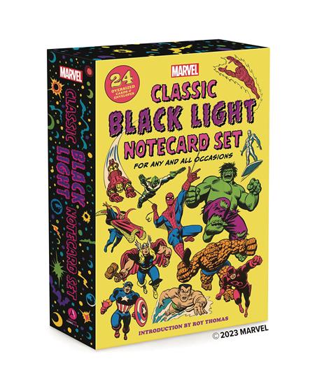 MARVEL CLASSIC BLACK LIGHT NOTECARD SET