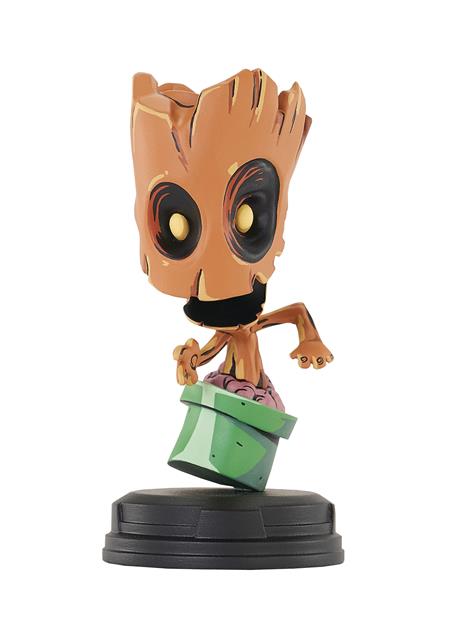 MARVEL ANIMATED STYLE GROOT IN POT STATUE 