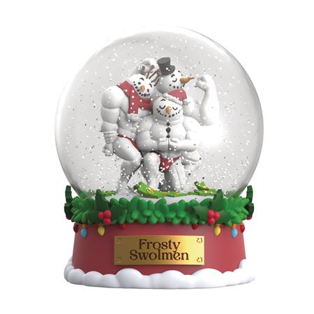 FROSTY SWOLMEN 6IN POLYSTONE SNOWGLOBE (Net) 