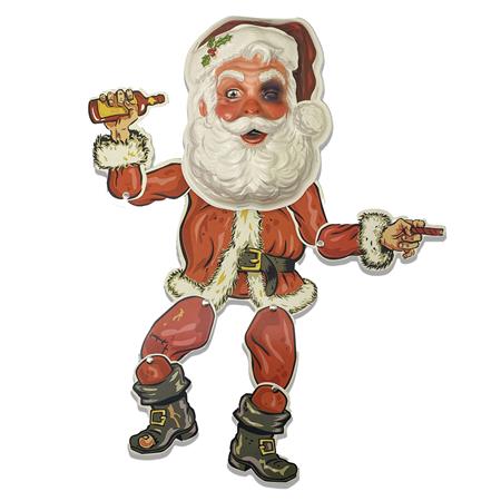 CRUDDY CHRISTMAS MALL SANTA MINI MONSTER WALL DECOR (Net) 