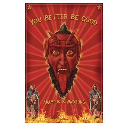 KRAMPUS YOU BETTER BE GOOD PLUSH THROW BLANKET (Net) 