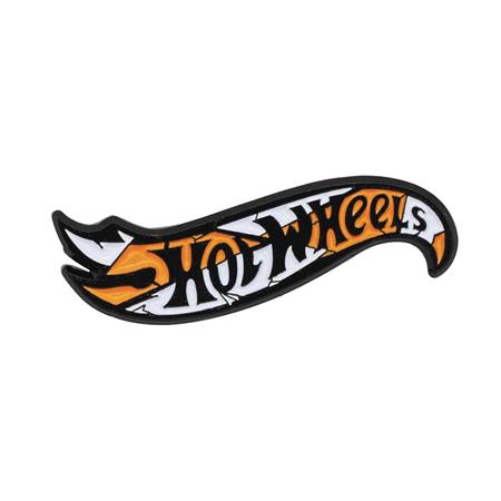 HOT WHEELS BLACK & ORANGE LOGO PIN 