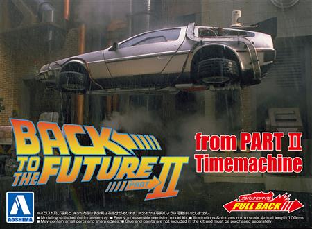 PULLBACK BACK TO THE FUTURE PART II TIMEMACHINE 1/43 MDL KIT (Net)