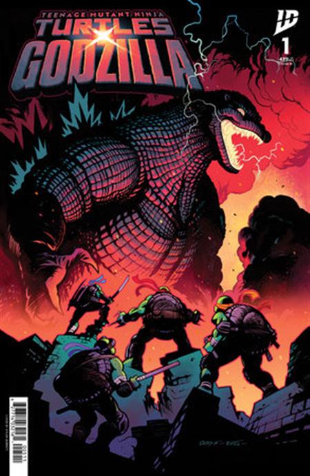 TEENAGE MUTANT NINJA TURTLES X GODZILLA #1 VARIANT RI (1:25) FOIL (BURNETT)