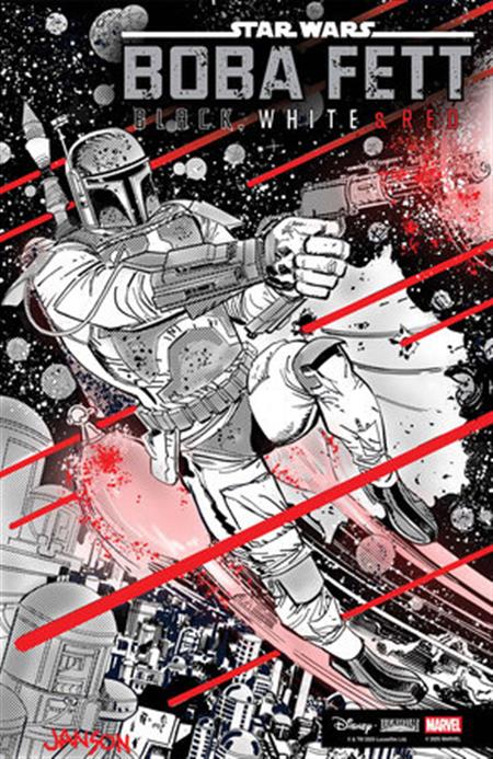 STAR WARS BOBA FETT - BLACK WHITE & RED #3 KLAUS JANSON VARIANT [1:25]