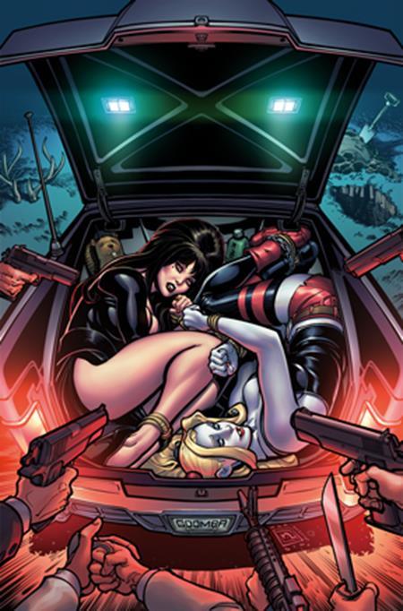 HARLEY QUINN X ELVIRA #2 CVR R INC 1:25 CHAD HARDIN VIRGIN VAR
