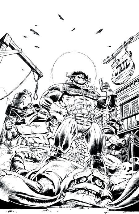 WILD WEST COW-BOYS OF MOO MESA #3 (OF 4) CVR E INC 1:20 ANDREW KRAHNKE B&W VAR