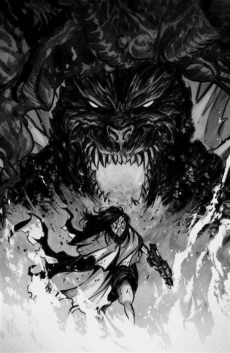 GODZILLA REVENGE OF THE DEADZONE [KAI-SEI ERA] #2 VARIANT RI 1:10 (TUNICA B&W FULL ART) (MR)