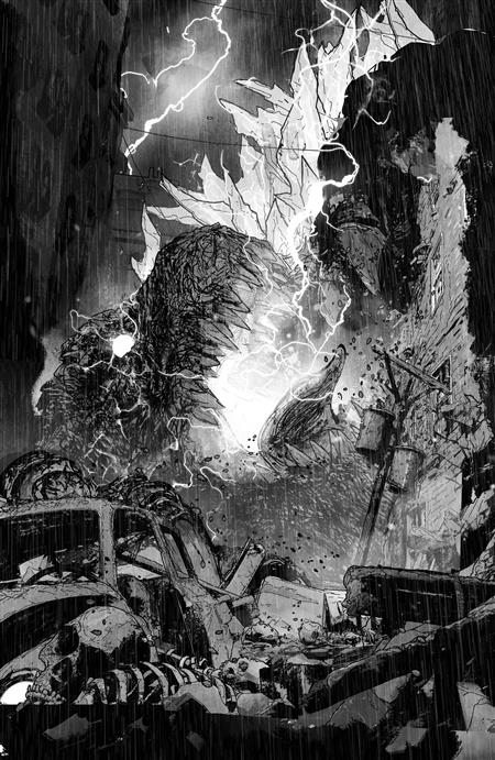THE HORROR OF GODZILLA [KAI-SEI ERA] #4 VARIANT RI 1:10 (JONES B&W FULL ART)