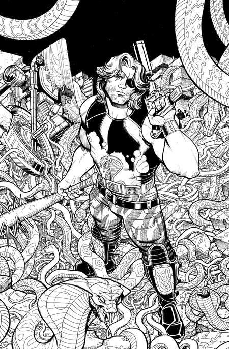 ESCAPE FROM NEW YORK ESCAPE FROM CHICAGO #1 2ND PTG CVR B NICK BRADSHAW JIM CHARALAMPIDIS B&W VAR